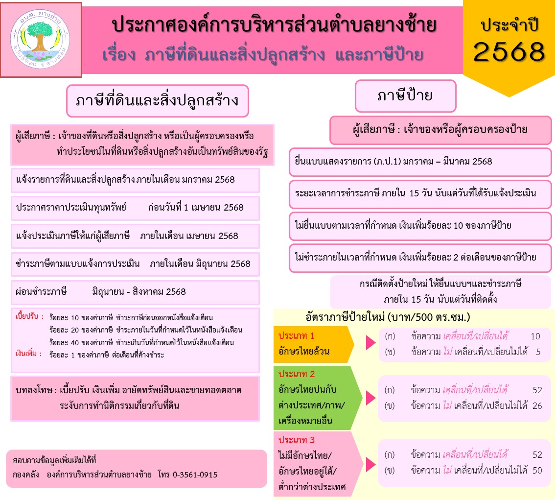 ประชาสัมพันธ์ภาษีปี 2568